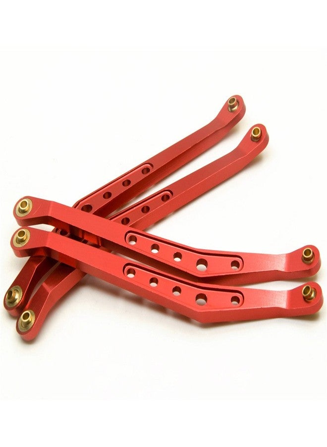 Que-T 8 Pcs Aluminum Linkage Rod Arm Set/Upper and Lower Suspension Links Set of 8 for 1/10 Axial Wraith 90018 RC Truck (Red, Type A) - Image 5